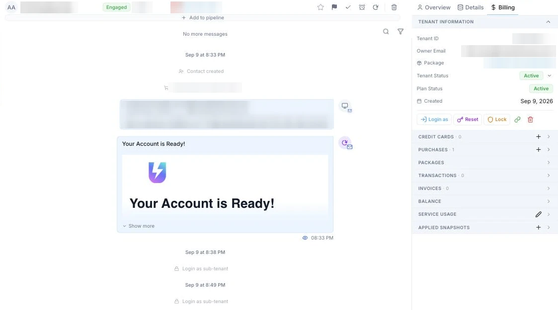 Votel client contact view